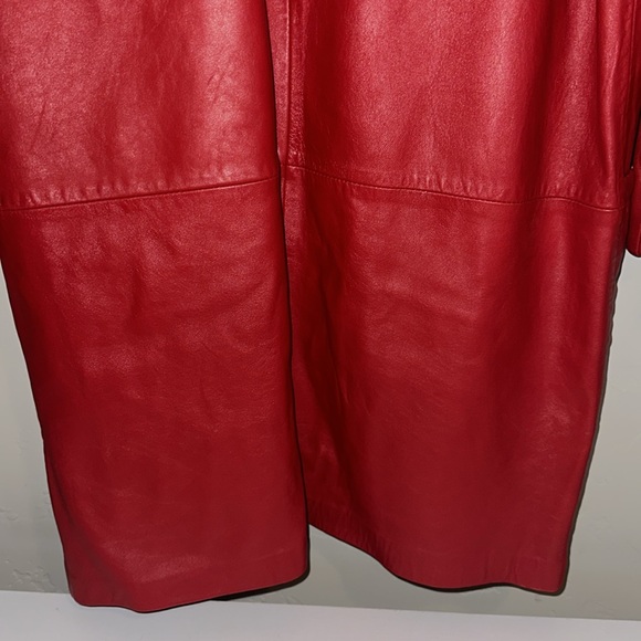 Jonathon Paris Red Leather Oversized Vintage Statement Jacket Made in USA - Picture 6 of 9